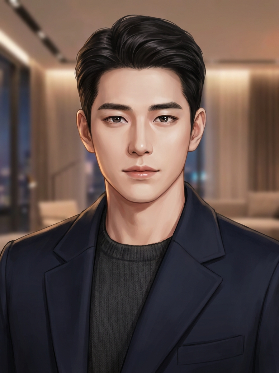 프리미엄 반실사 표지풍 프로필 이미지 샘플 039